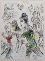 Clown with the yellow goat contemporary Marc Chagall